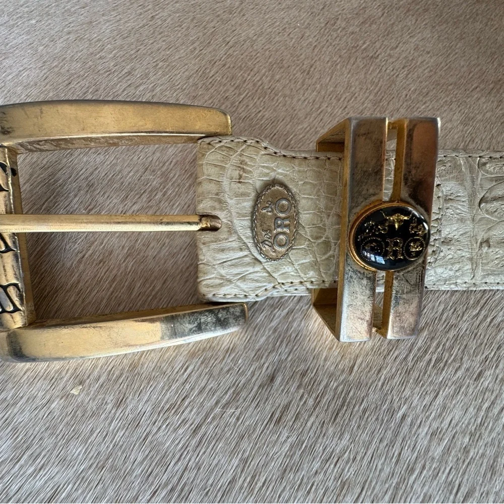 Dos de oro crocodile belt- duuuude- vintage - Picture 7 of 16